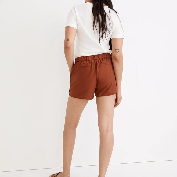 NWT Madewell Pull-on Shorts in Dusty Redwood - Size L - Picture 3 of 10